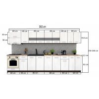 Bucatarie MARINA NEW 360 Wenge / Decor K365